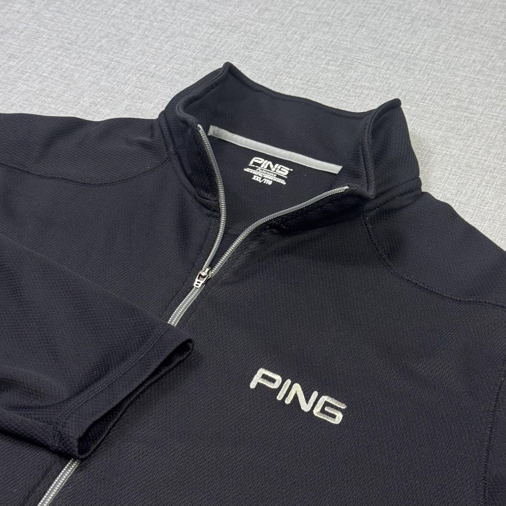 PING Basic Jacket Mens 2XL Black Full Zip Lined Fleece Golf Performance